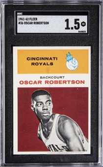 1961 Fleer #36 Oscar Robertson Rookie Card - SGC FAIR 1.5